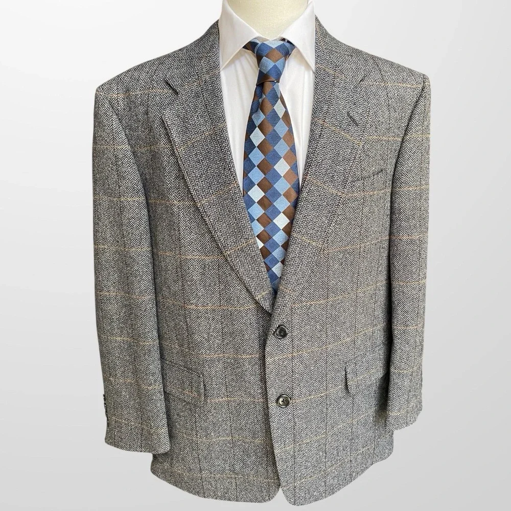 Vintage‎ Evan Picone Mens 42R Blazer Sport Coat Lambswool Wool Casual Jacket